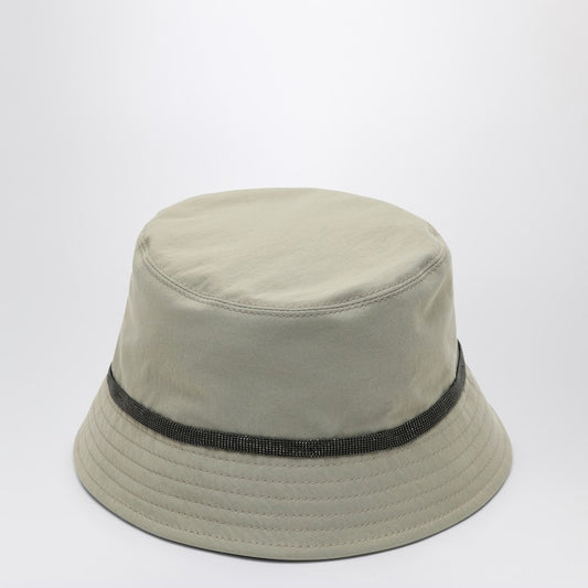 Brunello Cucinelli Olive green cotton and linen bucket hat MCAP90072NYO_CUCIN-C9598