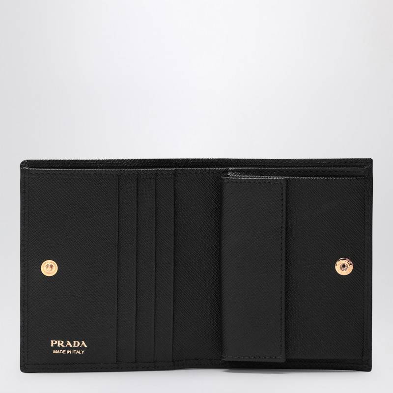 Prada Black Saffiano leather small wallet 1MV204QWAQ_PRADA-F0002