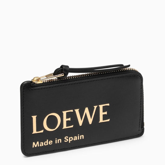 LOEWE Black leather coin purse with logo CLE0Z40X01LEO_LOEW-1100