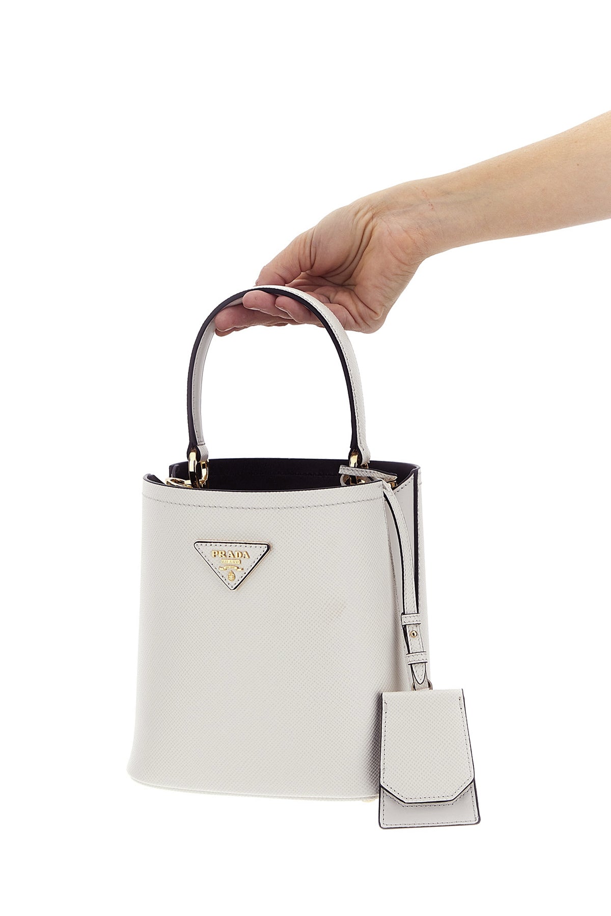 Prada 'PRADA PANIER SMALL' BUCKET BAG 1BA217VOOO2ERXF0G3Z