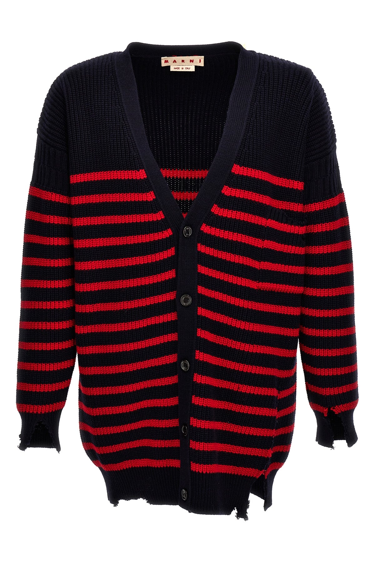 Marni DESTROYED EFFECT STRIPED CARDIGAN CDMG0127Q0UFC532RGB94