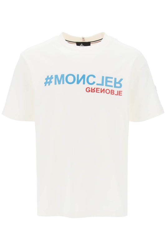 Moncler Grenoble t-shirt with raised logo application. 8C0000383927041C