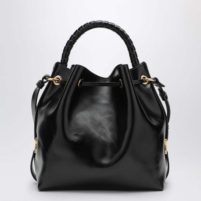 Chloé Marcie bucket bag in black leather CHC24AS606N57P_CHLOE-001