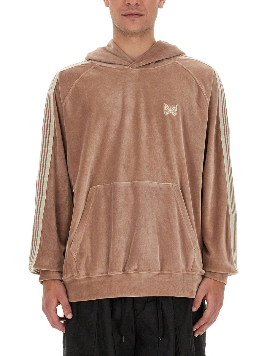 Needles SWEATSHIRT WITH LOGO MR292A-OLDROSE