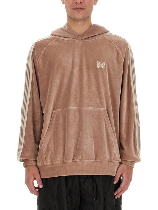 Needles SWEATSHIRT WITH LOGO MR292A-OLDROSE