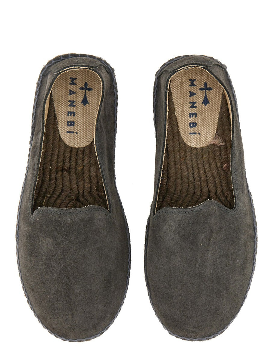 MANEBI ESPADRILLE IN SUEDE R5.0C0SUEDECARBONGREYONTONE