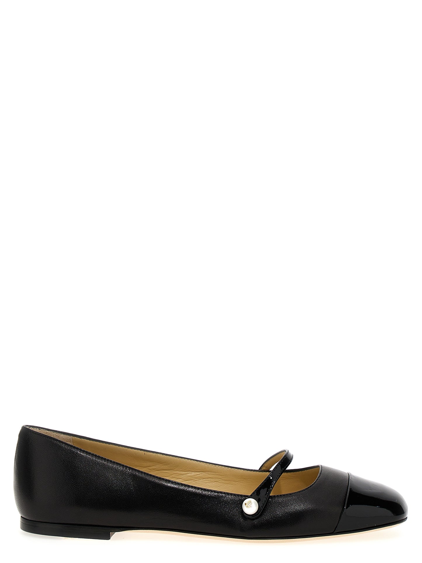 JIMMY CHOO ELISA BALLET FLATS ELISAFLATPTZBLACK