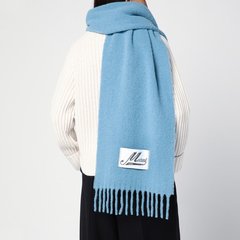 Marni Alpaca light blue scarf SCMC0059Y0UTW918P_MARNI-00B47