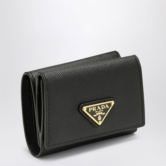 Prada Small black Saffiano wallet with logo 1MH042QHHP_PRADA-F0002