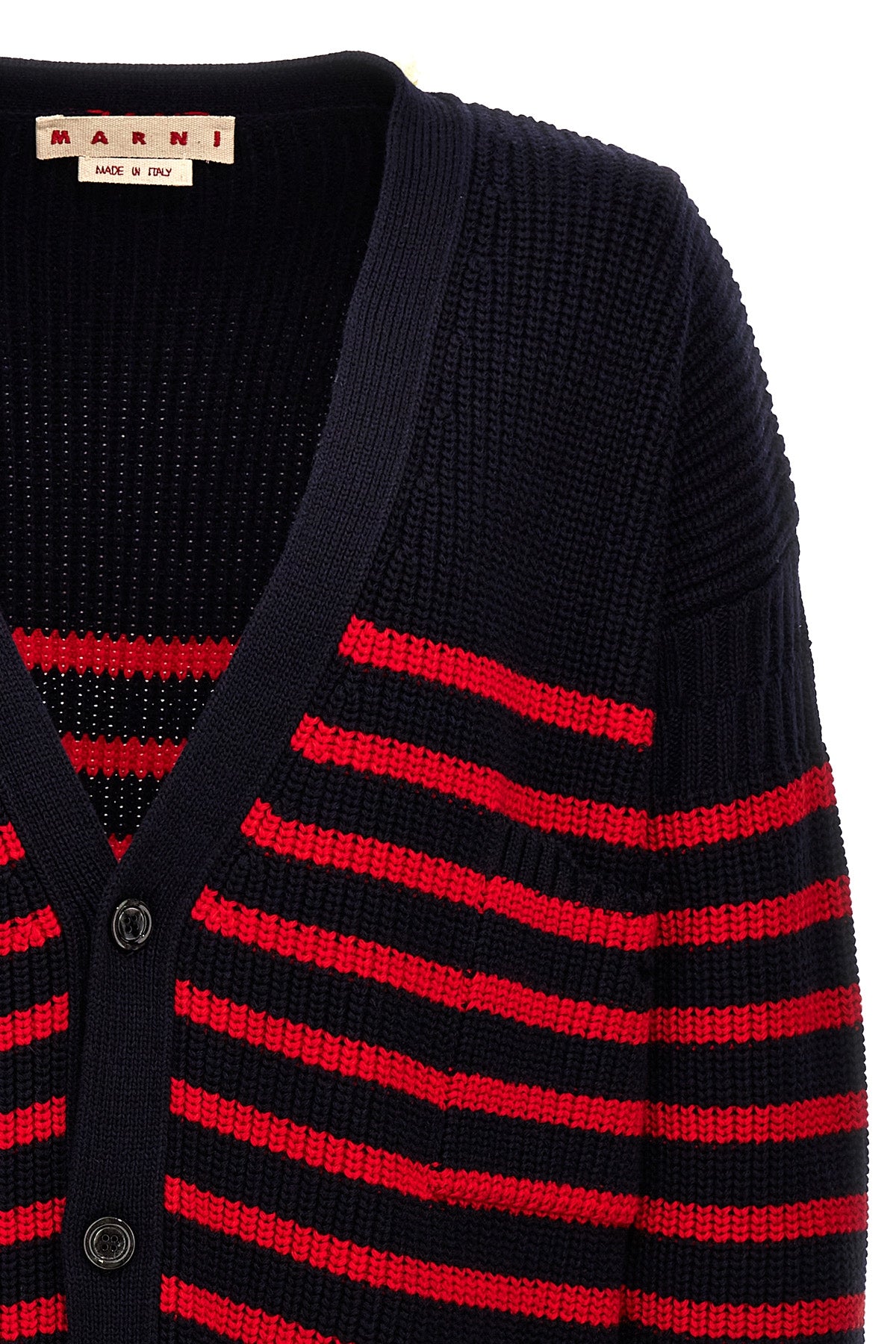 Marni DESTROYED EFFECT STRIPED CARDIGAN CDMG0127Q0UFC532RGB94