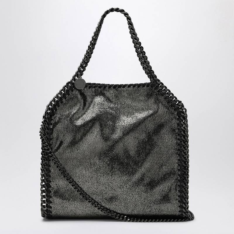 Stella McCartney Falabella mini metallic ruthenium-coloured bag 371223WP0489Q_STELL-1111