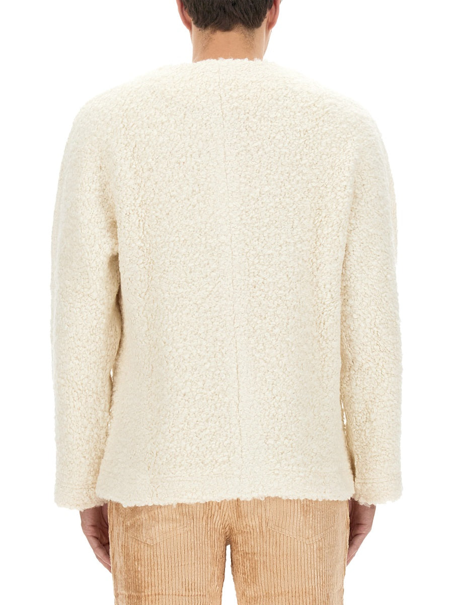 Séfr V-NECK SWEATER PREFW23EZRAWHIWHITEOVIS