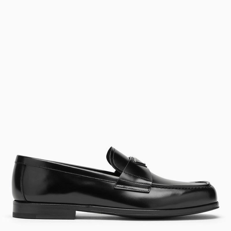 Prada Black leather loafer with logo 2DB209X000055O_PRADA-F0002