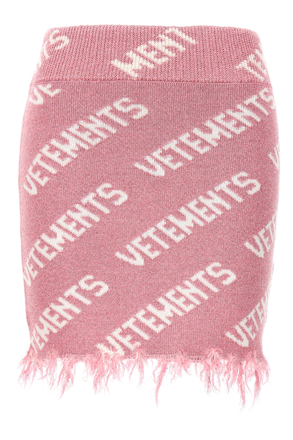 VETEMENTS 'ICONIC LUREX MONOGRAM' SKIRT WE64KN905PBABYPINK