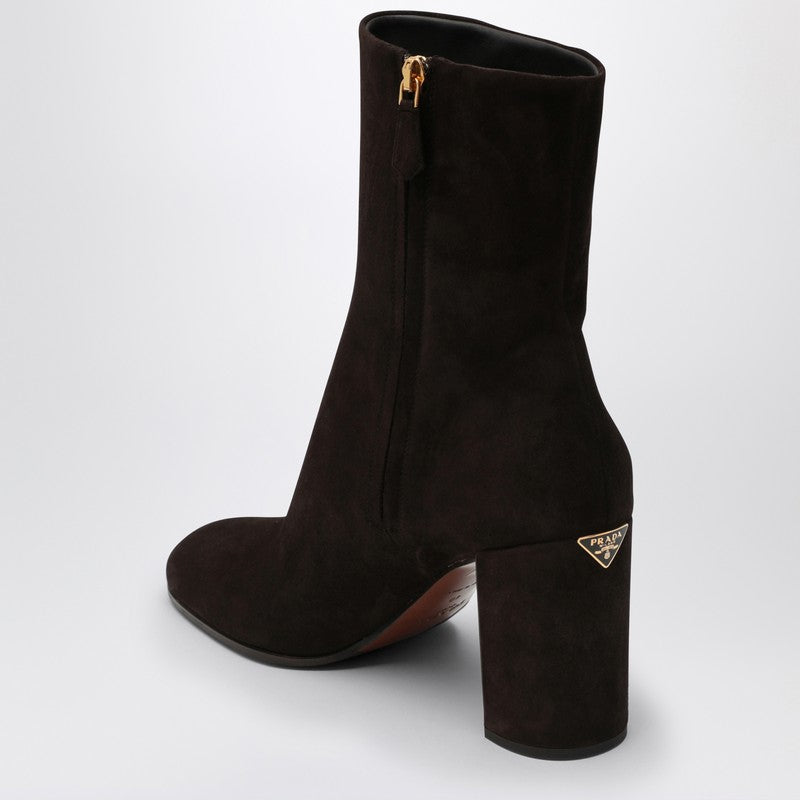 Prada Dark brown suede boot 1T631N085008P_PRADA-F0003