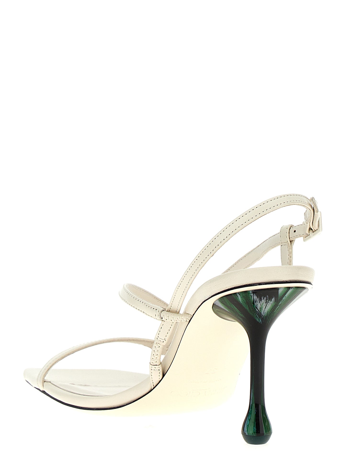 JIMMY CHOO 'ETANA' SANDALS ETANA80CDOLATTEMALACHITE