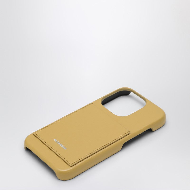 Jil Sander Yellow iPhone 15 Pro Max cover with logo J07VL0031P6986P_JILSA-741