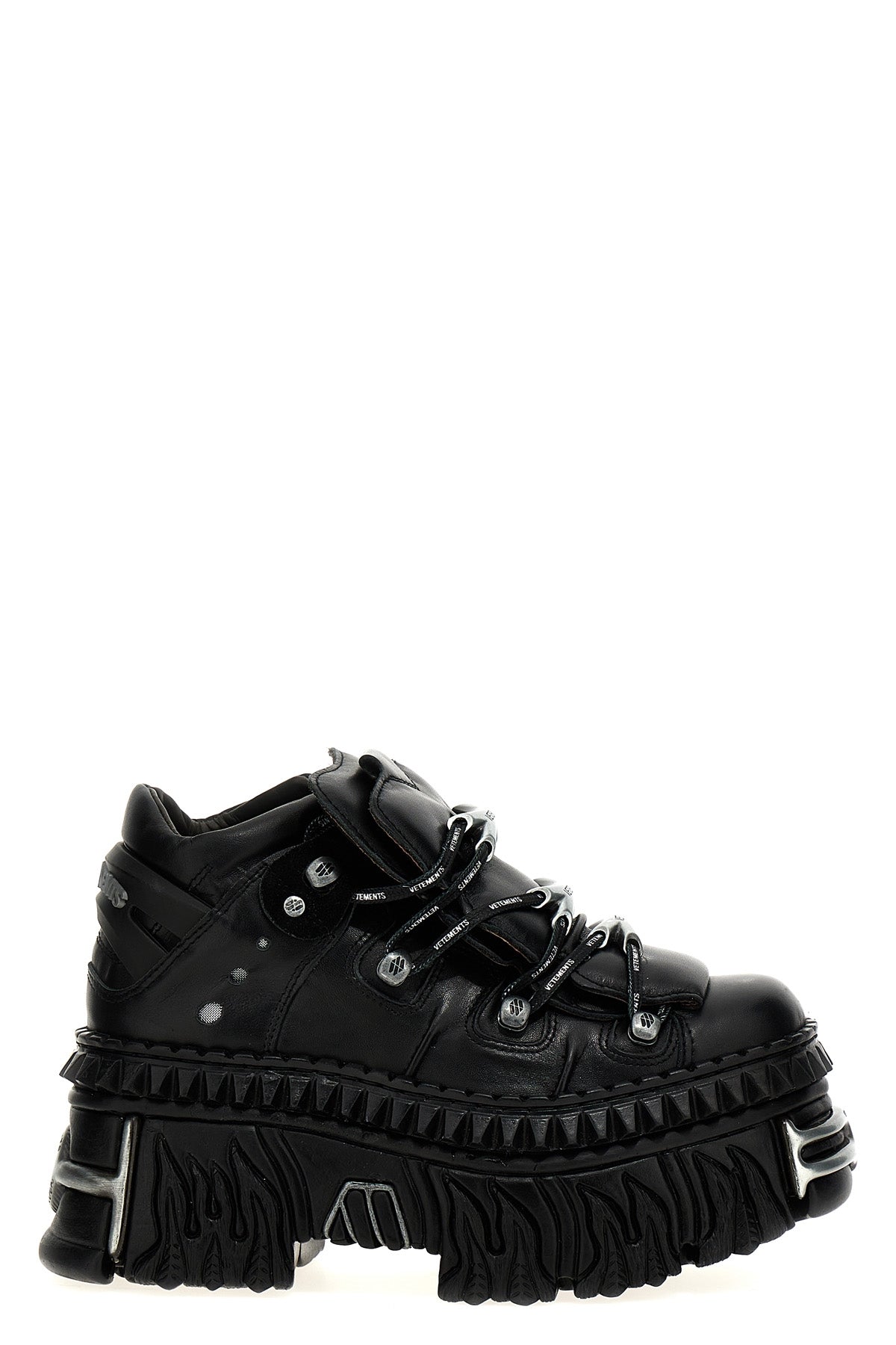 VETEMENTS X NEW ROCK 'PLATFORM' SNEAKERS UE64SN120BBLACK