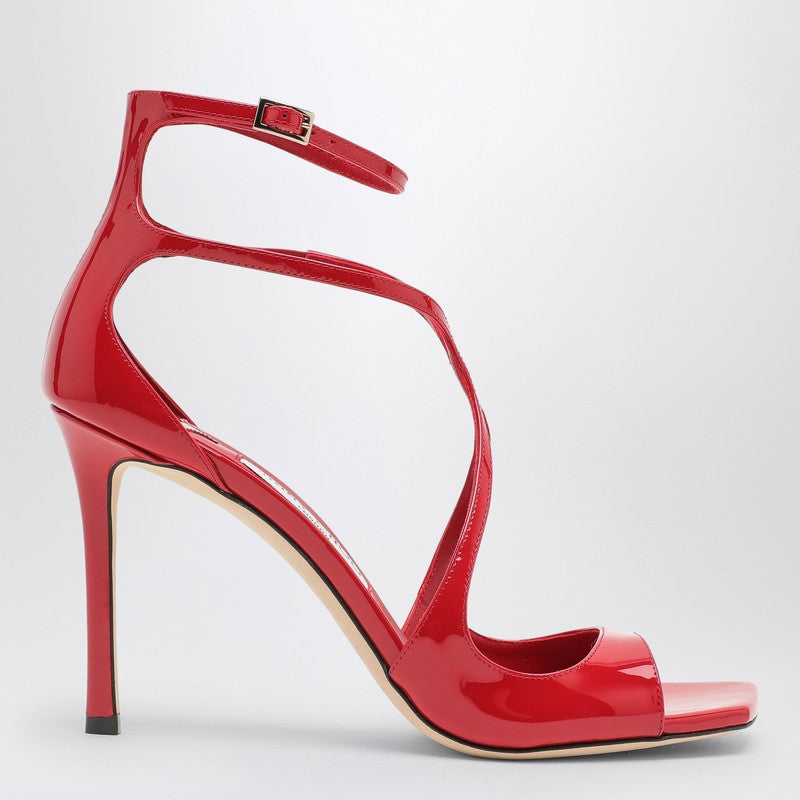 JIMMY CHOO Azia 95 red patent leather sandal AZIA95PATP_JIMCH-PR