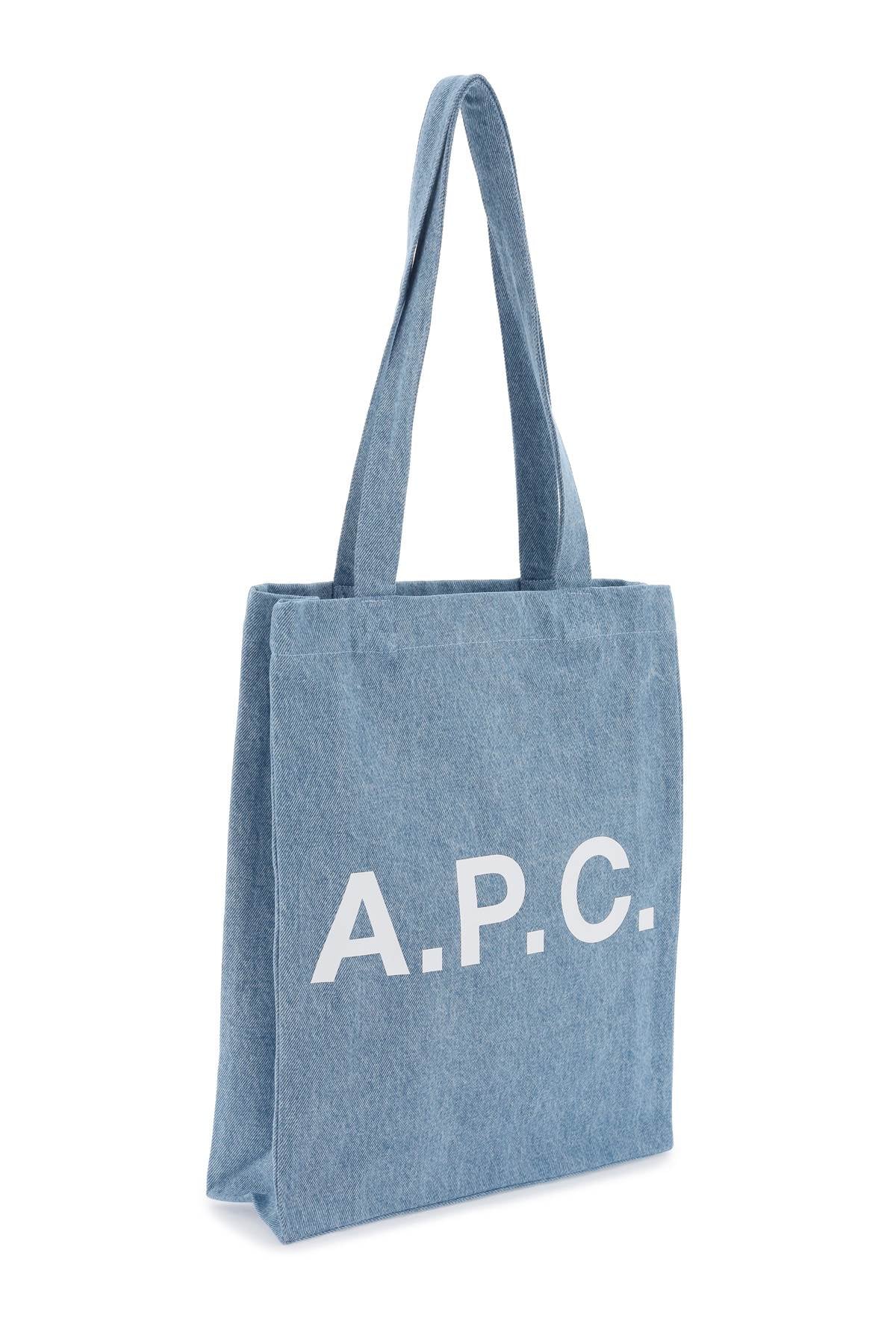 A.P.C. denim lou tote bag with COGXLM61442IAB