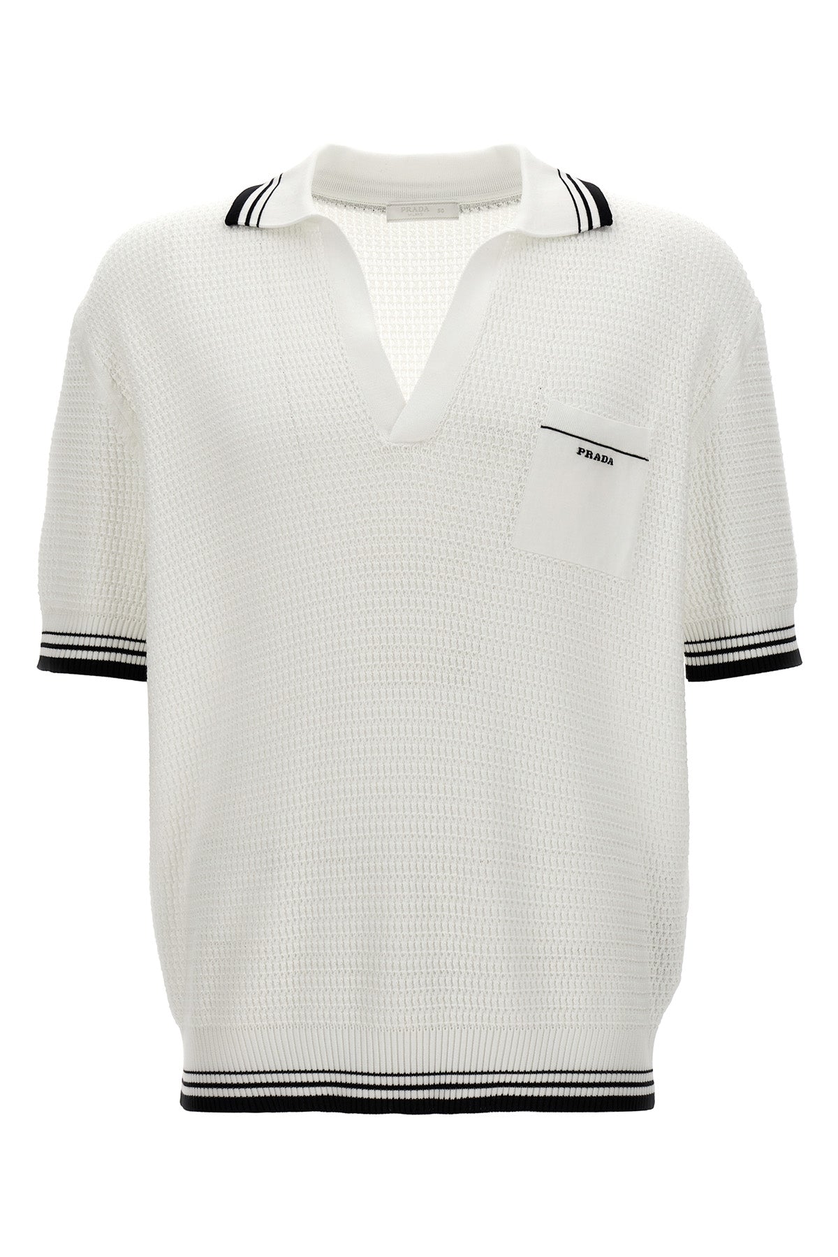 Prada LOGO KNIT POLO SHIRT UMB759SOOO14G8F0964