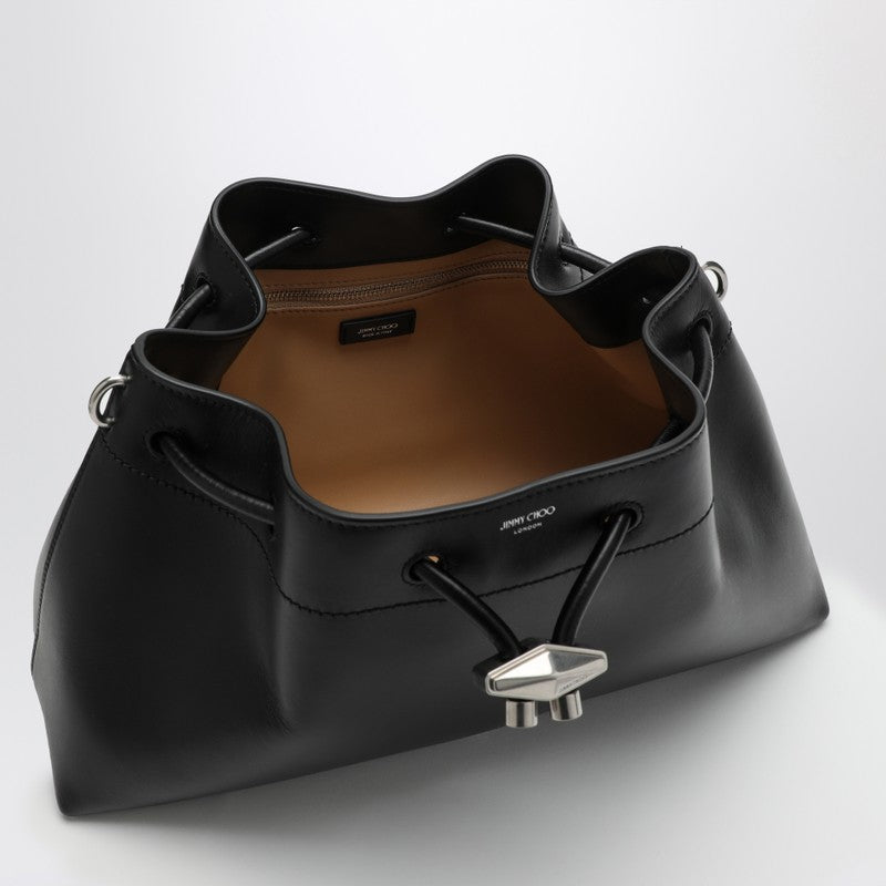 JIMMY CHOO Cinch M black leather bucket bag BONBONBCKTEWHUTP_JIMCH-BS