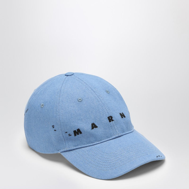 Marni Light blue cotton baseball cap with logo CLZC0108S2UTC342O_MARNI-00B52