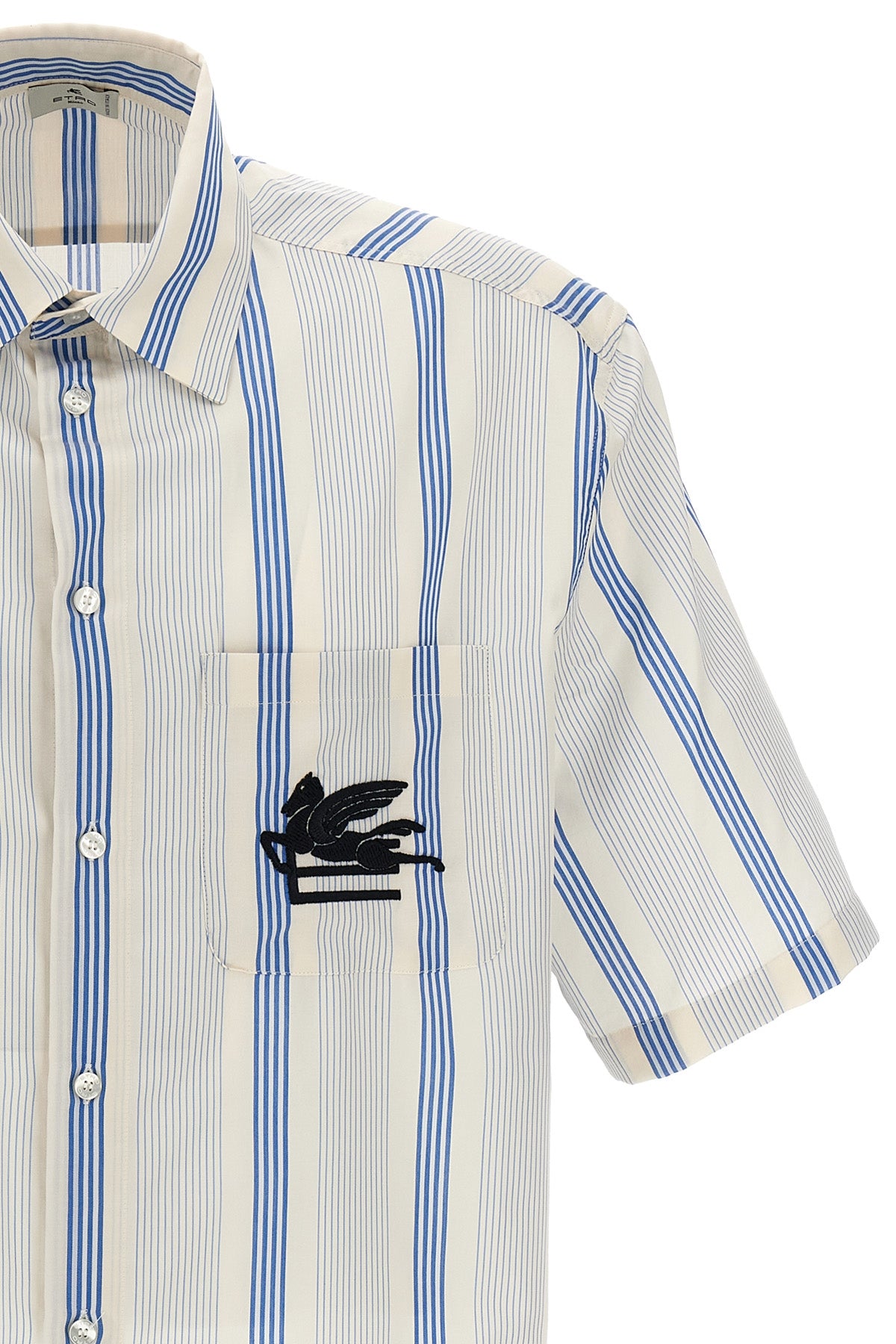 ETRO CAMICIA RIGHE RICAMO LOGO 1K94B3104250