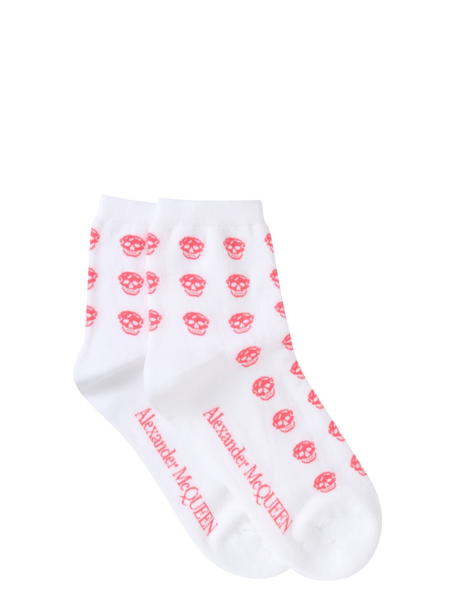 Alexander McQUEEN SHORT SKULL SOCK 6651893D86Q9037