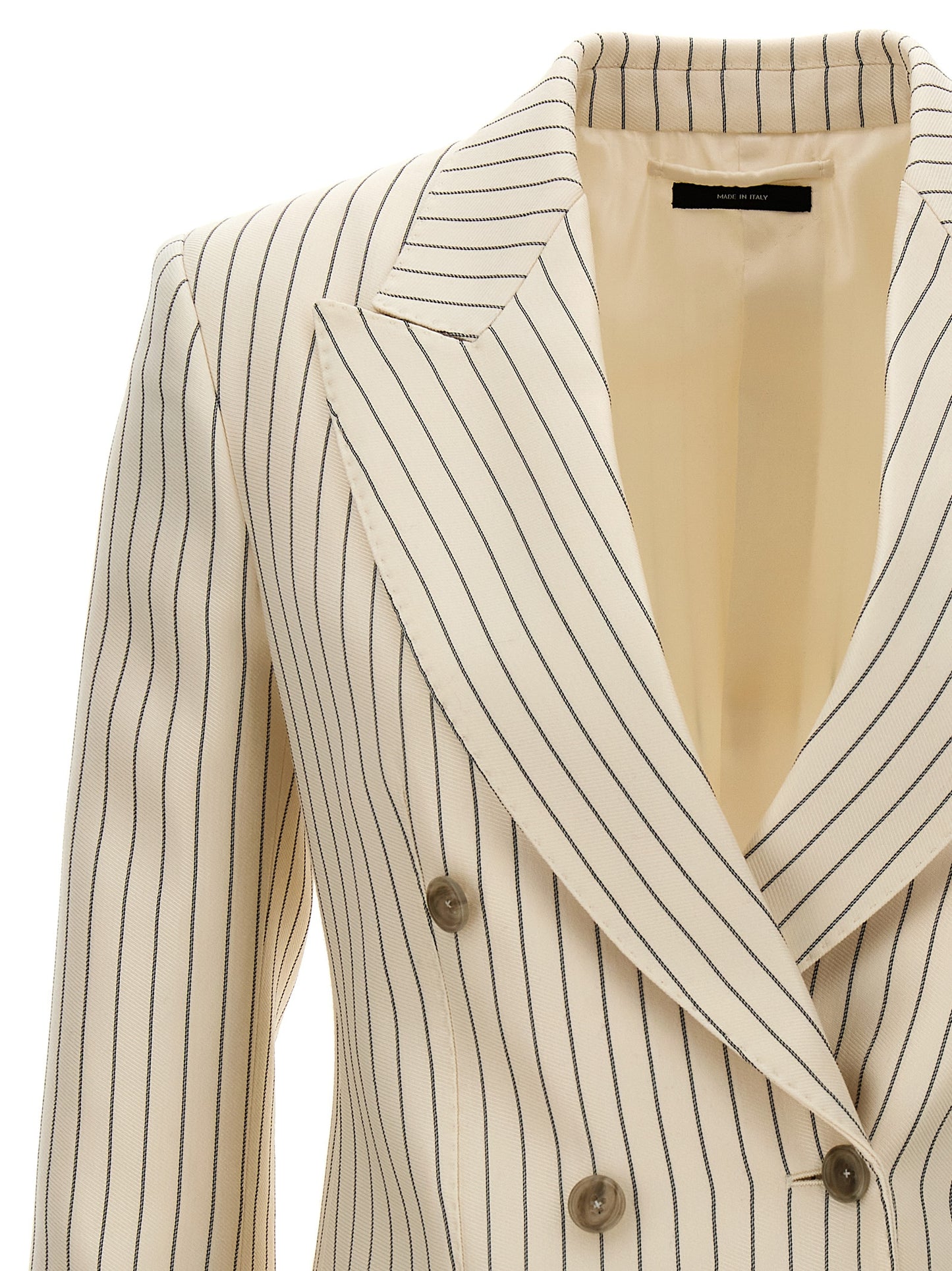 TOM FORD STRIPED DOUBLE-BREASTED BLAZER GI2971FAX1158XECBL