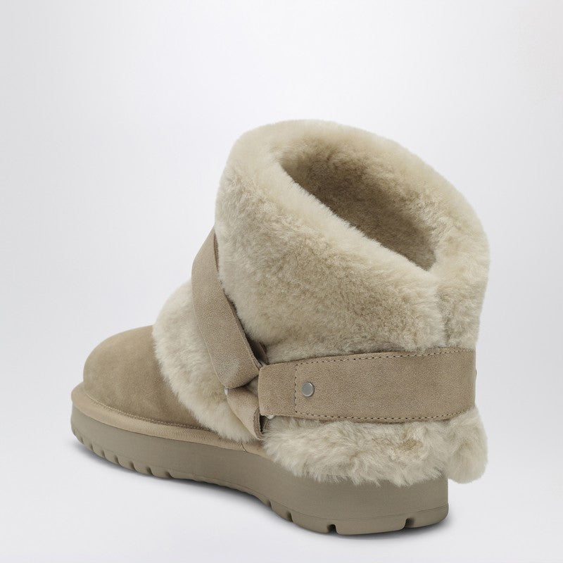 Burberry Chubby snow boots in suede and beige shearling 8095352160510P_BURBE-B7311