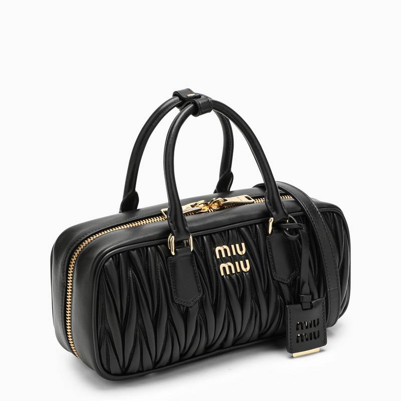 MIU MIU Black nappa bowling bag 5BB148OOTN88M_MIU-F0002