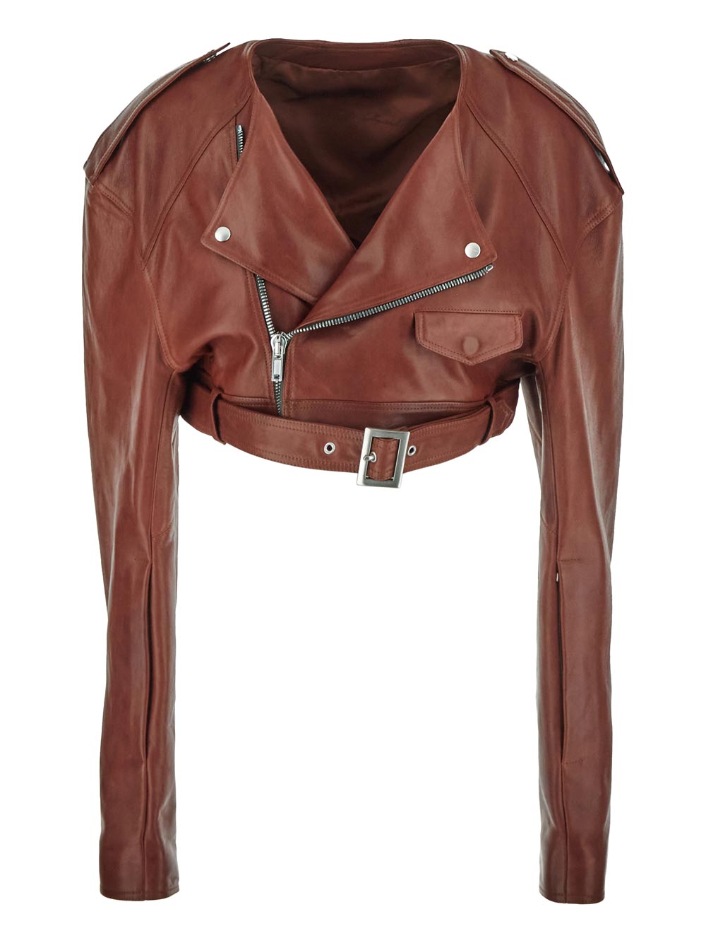 Rick Owens Leather Jacket red RO01D2790LNV73