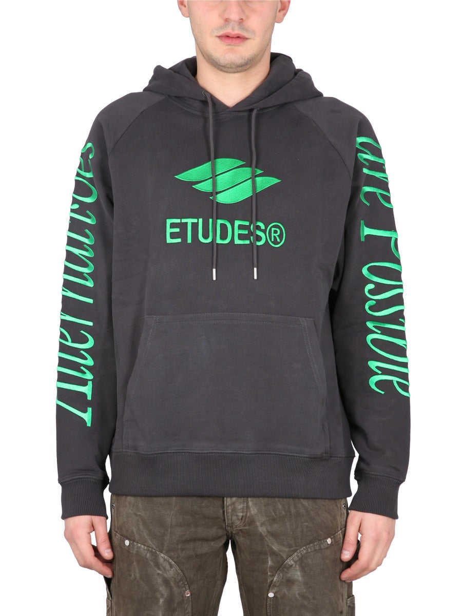 Études SWEATSHIRT WITH LOGO EMBROIDERY E23MM270A01696BLACK