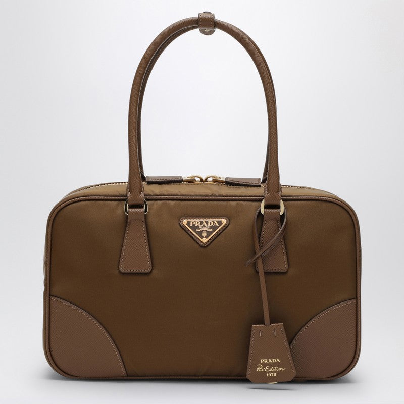 Prada Re-Edition 1978 Re-Nylon and Saffiano medium beige top case 1BB115TOOR064P_PRADA-F0594