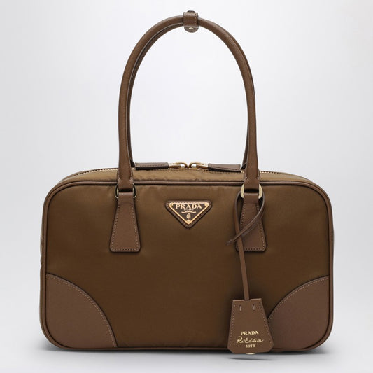 Prada Re-Edition 1978 Re-Nylon and Saffiano medium beige top case 1BB115TOOR064P_PRADA-F0594