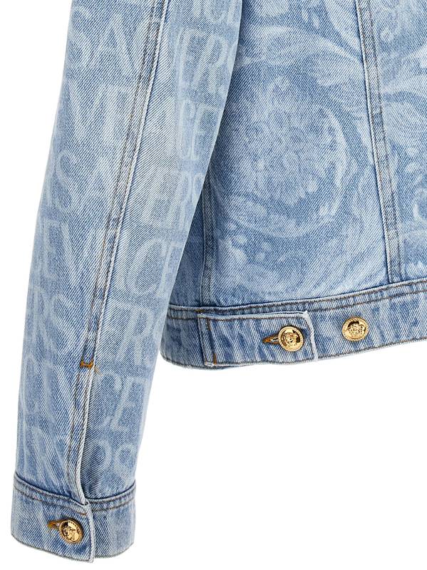 VERSACE 'VERSACE ALLOVER' DENIM JACKET 10093551A076611D380