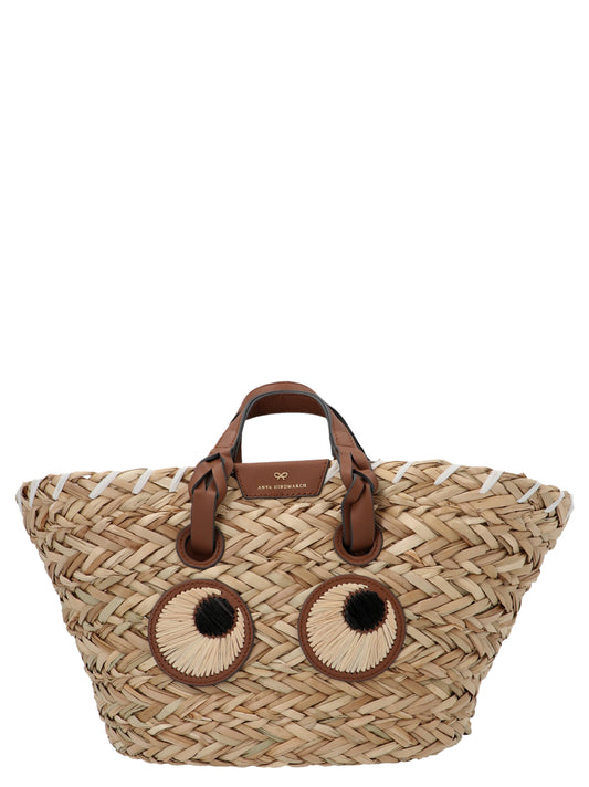 ANYA HINDMARCH 'EYES' SMALL HANDBAG 155120NATURAL