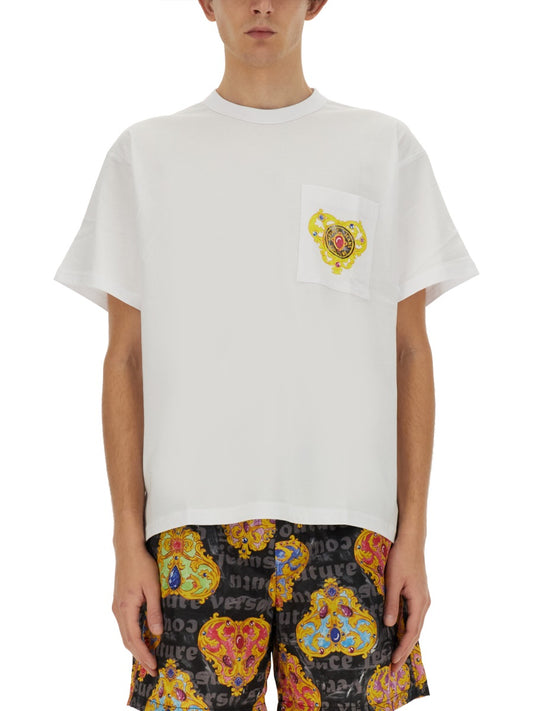 VERSACE JEANS COUTURE "HEART COUTURE" T-SHIRT 76GAHL01CJ01L003