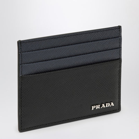 Prada Card holder in Saffiano blue/black 2MC0252FPJP_PRADA-F0G52