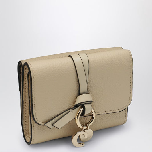 Chloé Alphabet small trifold beige wallet CHC21WP945F57P_CHLOE-24Q