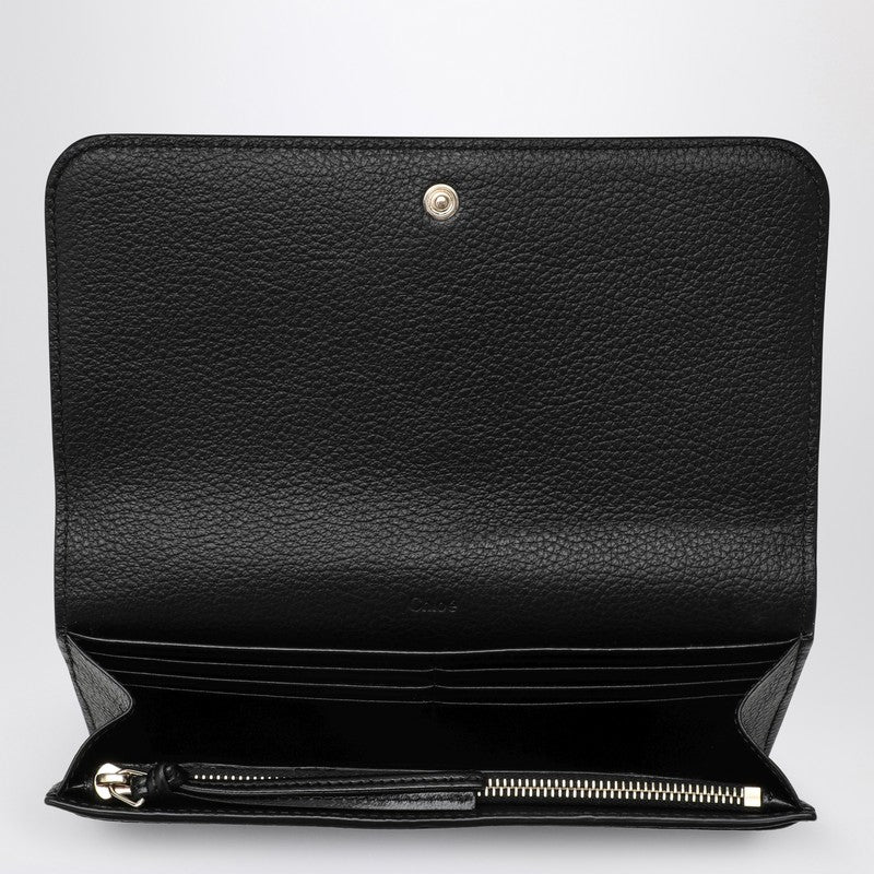 Chloé Alphabet black flap wallet CHC21WP942F57P_CHLOE-001