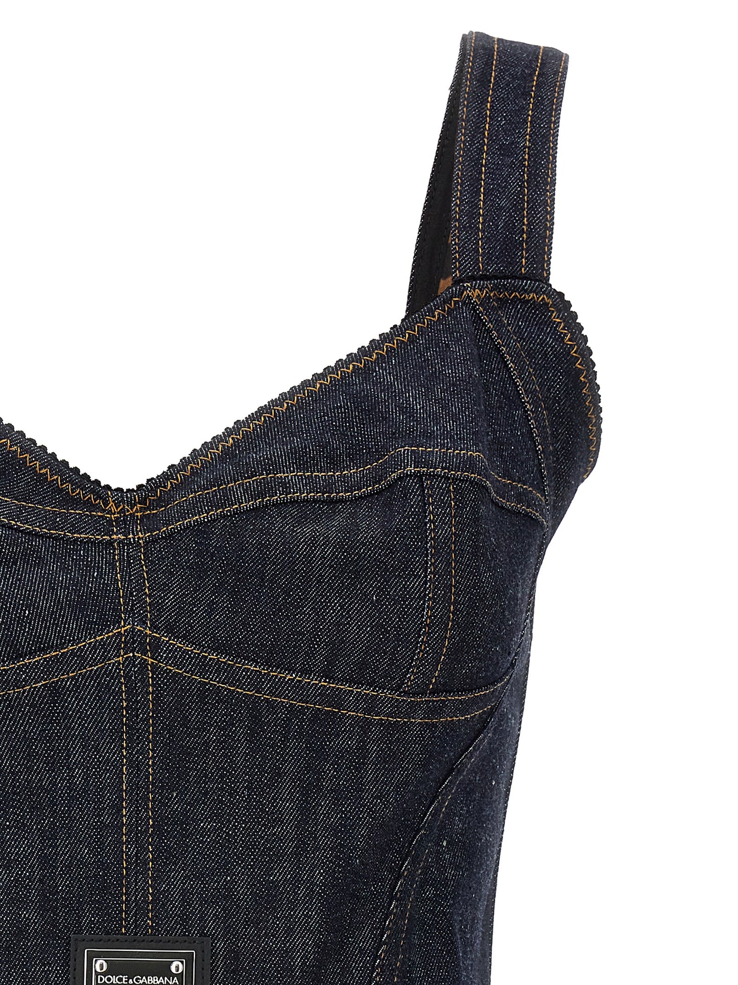 Dolce & Gabbana DENIM CORSET TOP F7W98DG8KQ3S9001