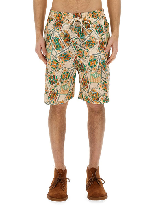 Drôle De Monsieur BERMUDA SHORTS WITH PRINT BS138LI002PEACH