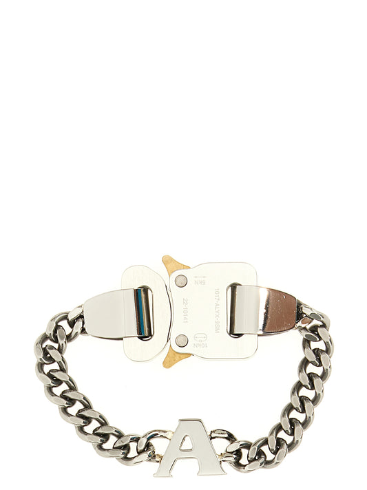 1017-ALYX-9SM BUCKLE CHARM LOGO BRACELET AAUJW0212OT01GRY0002