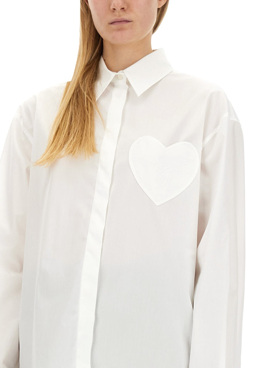 MOSCHINO JEANS HEART PATCH SHIRT 020132700001