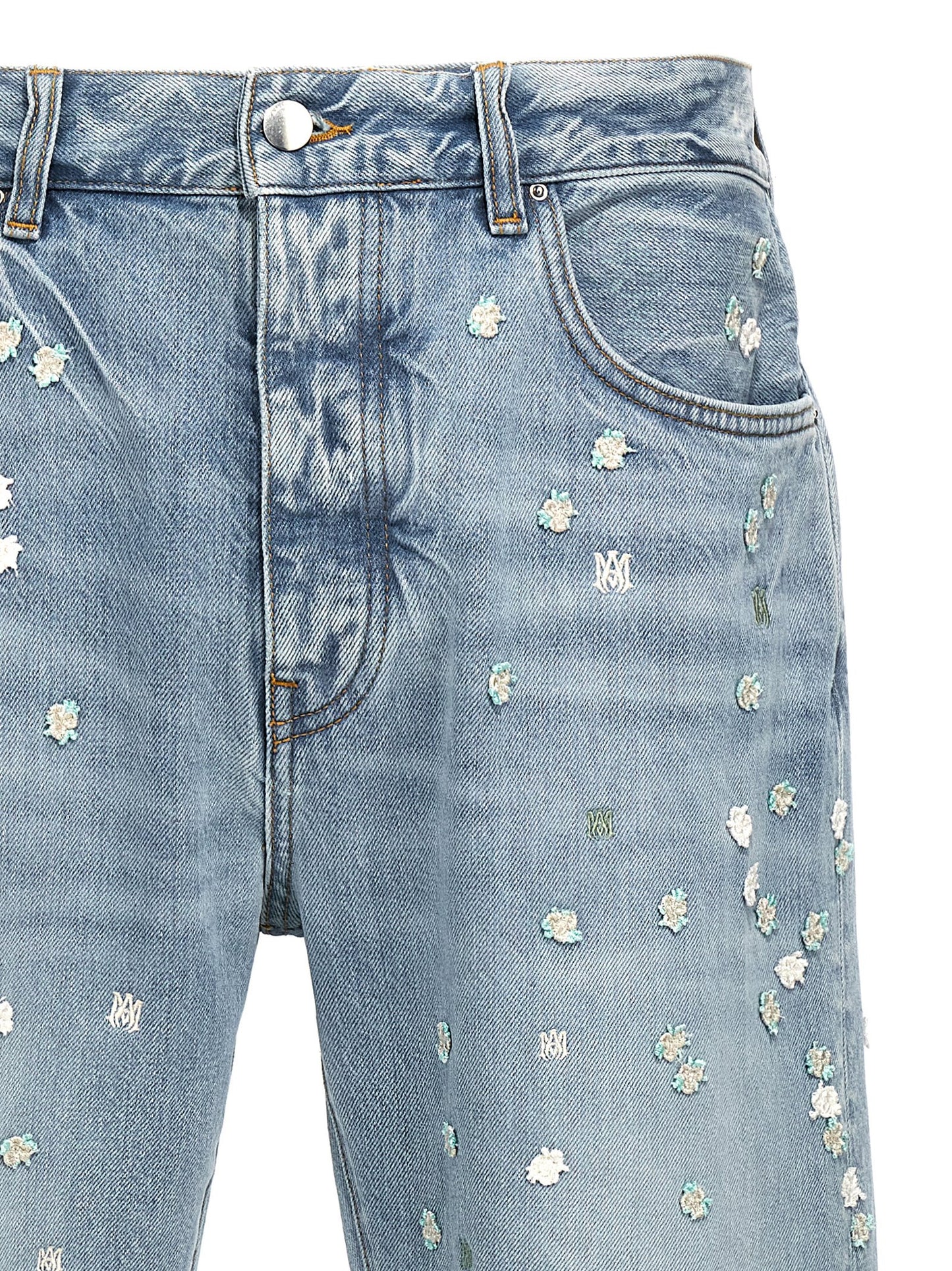 AMIRI 'FLORAL' JEANS AMDNGH1012PERFECTINDIGO