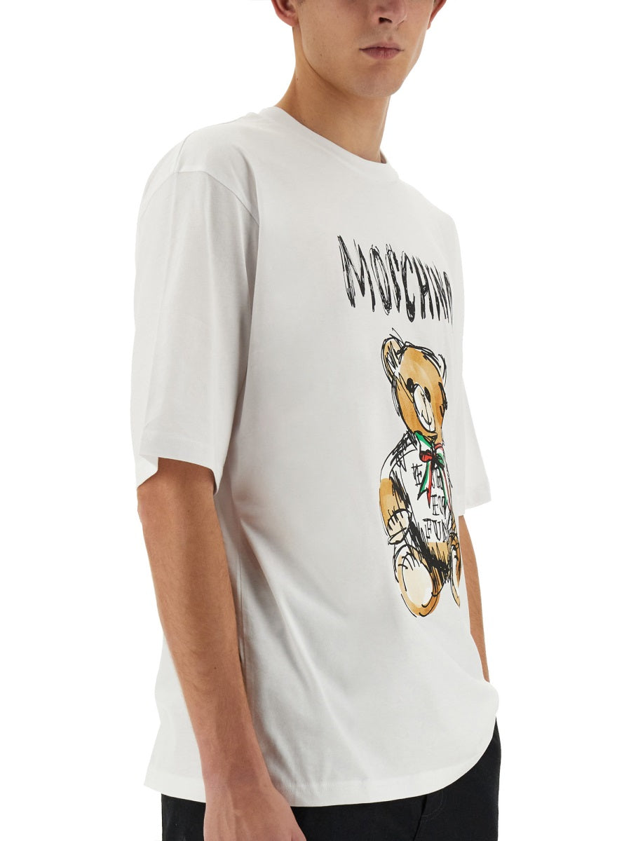 MOSCHINO LOGO PRINT T-SHIRT 071702411001