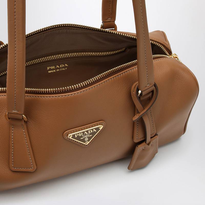 Prada Medium caramel-coloured leather bowling bag 1BB127ODO2CYSQ_PRADA-F03BH