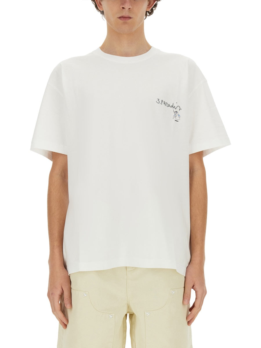 3.PARADIS X EDGAR PLANS T-SHIRT SS2487WHITE